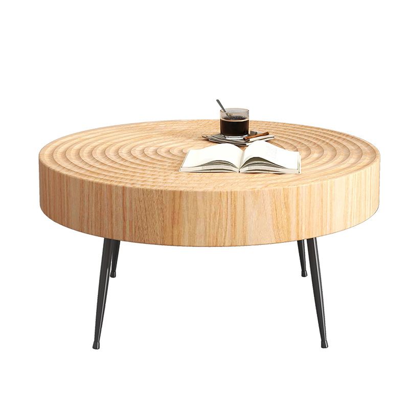 Scandinavian Round Wood Cocktail Coffee Metal 3 Legs / 4 Legs Coffee Table Clearhalo 'Coffee & Accent Tables' 'Coffee Tables' 'coffee_tables' 'furn' 'furn_coffee_tables' 'Furniture' 'Living Room Furniture' 1200x1200_34dcea88-edd3-46cc-bcf1-579881180fd1