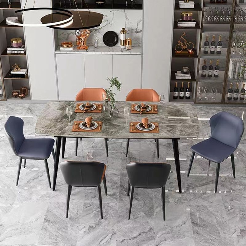 Contemporary Chair Faux Leather Dining Room Wingback Parsons Chair Clearhalo 'Dining Chairs' 'Dining Tables & Seating' 'dining_chair' 'furn' 'furn_dining_chair' 'Furniture' 'Kitchen & Dining Furniture' 1200x1200_34de6f1a-ba7b-44e0-a597-068ae706d37a