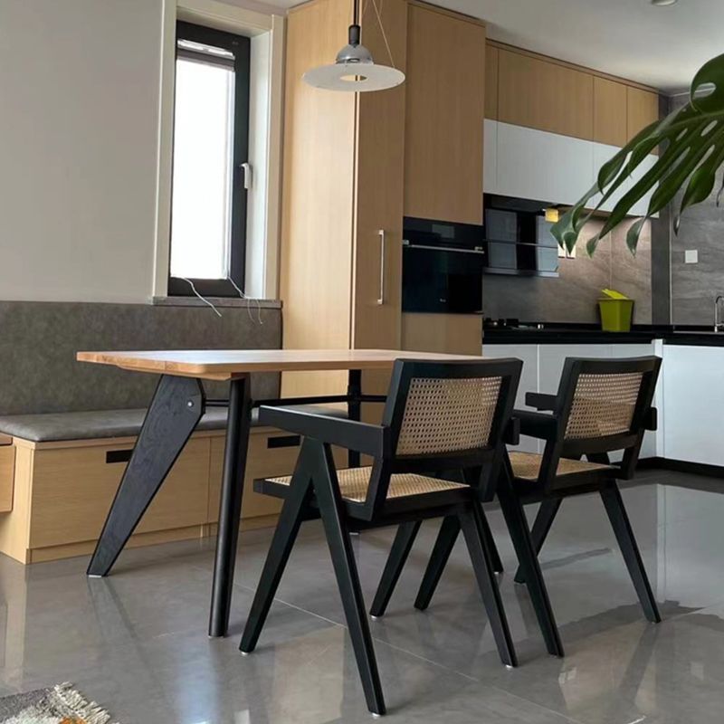 Moderno set da pranzo 1/2/3 PC con tavolo in legno di quercia e sedie in legno