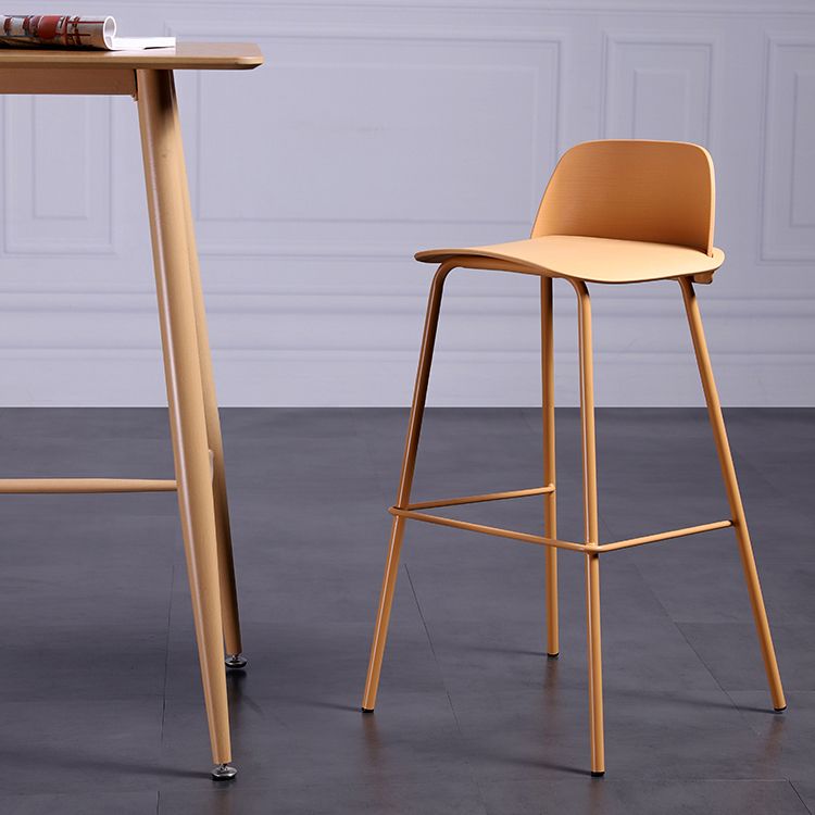 Contemporary Bar Stool Armless Plastic Low Back Counter Chair with Iron Base Clearhalo 'Bar Furniture' 'Bar Stools' 'bar_stools' 'furn' 'furn_bar_stools' 'furniture_bar_stools' 'Kitchen & Dining Furniture' 'kitchen&dining_furn' 'kitchen' 'kitchen_furn' Furniture' 1200x1200_34dfeae0-add2-484a-8503-ff8e0c3d7d2e