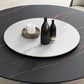 Contemporary Round Dining Table Sintered Stone Top Pedestal Table
