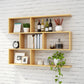 Floating Wall Mounted Shelf Bookcase Soild Wood Book Shelf for Study Room