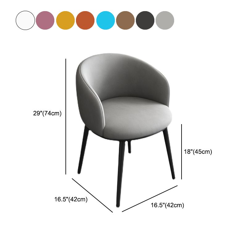 Glam Style Parsons Arm Chair Faux Leather Indoor Dining Chair Clearhalo 'Dining Chairs' 'Dining Tables & Seating' 'dining_chair' 'furn' 'furn_dining_chair' 'Furniture' 'furniture_dining_chair' 'Kitchen & Dining Furniture' 1200x1200_34e4bd00-e385-4a90-95f6-4764d02c7c48