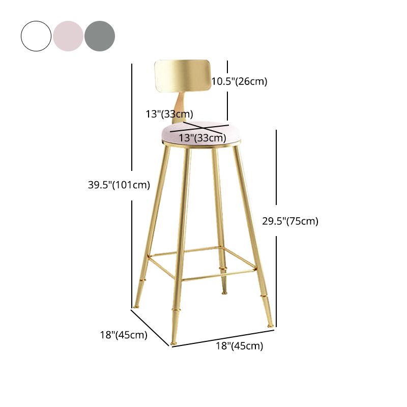 Nordic Style Upholstered Counter Height Stool Round Armless Stools Clearhalo 'Bar Furniture' 'Bar Stools' 'bar_stools' 'furn' 'furn_bar_stools' 'Furniture' 'furniture_bar_stools' 'Kitchen & Dining Furniture' 1200x1200_34e4c9d0-975e-47df-bc10-04a9dfd1befb