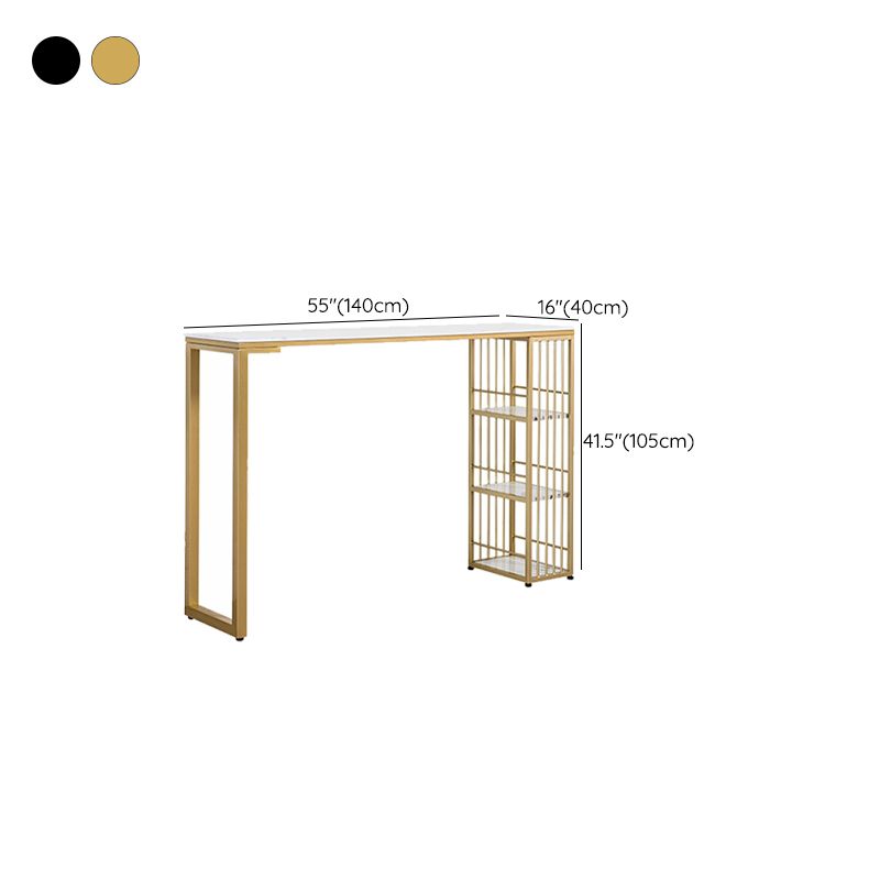 Table de bar rectangulaire de style moderne, table stockable pour le salon