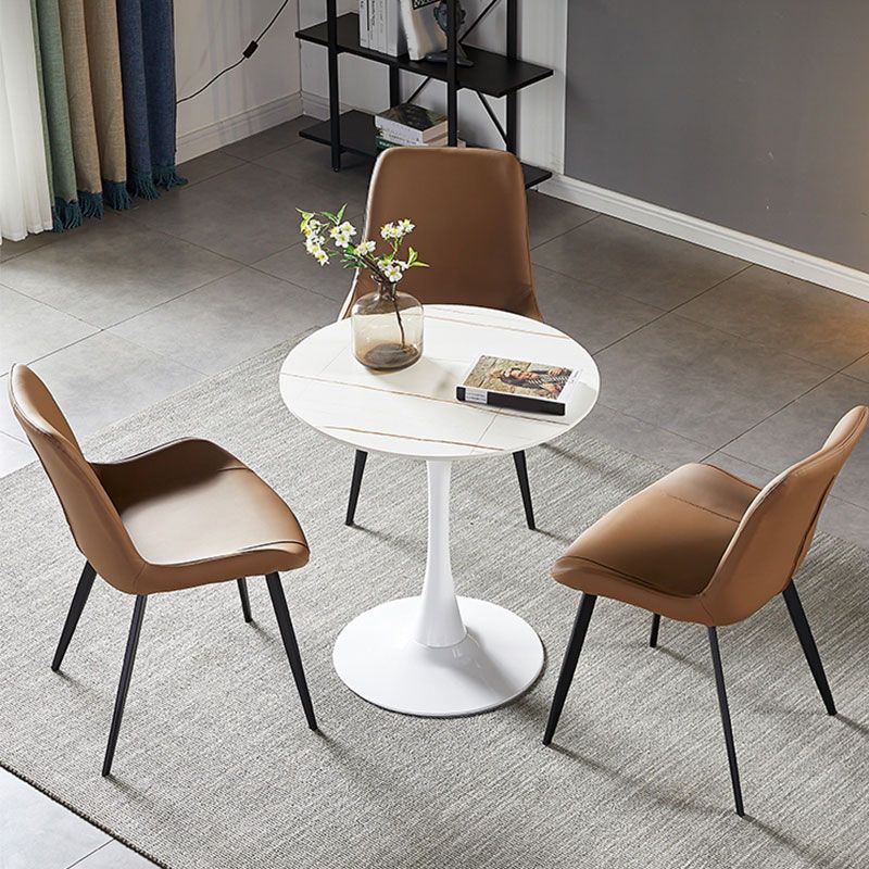Simplicity Round Dining Room Table Sintered Stone Table with Tulip Base Clearhalo ' dining_table' 'Dining Tables & Seating' 'Dining Tables' 'furn' 'furn_dining_table' 'Furniture' 'furniture_dining_table' 'Kitchen & Dining Furniture' 'kitchen&dining_furn' 'kitchen' 'kitchen_dining_table' 1200x1200_34e6ab50-747d-4b54-a708-9c222f38778e