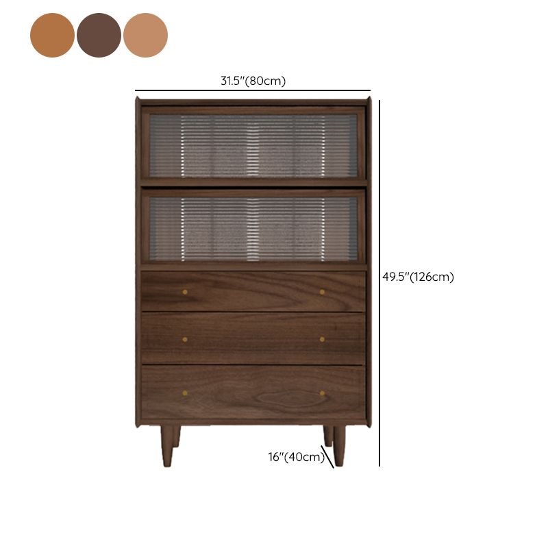 Scandinavian Pine Display Stand Glass Doors Buffet Cabinet with Doors Clearhalo 'Display & China Cabinets' 'display_china_cabinets' 'furn' 'furn_display_china_cabinets' 'Furniture' 'Kitchen & Dining Furniture' 1200x1200_34e6d83d-8a4b-47fb-9101-3e3eb279edf9