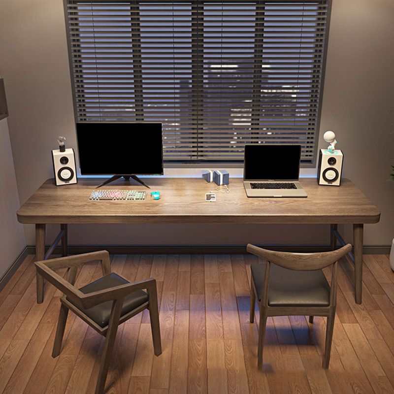 Office Contemporary Rectangular Writing Desk Wooden Office Desk with Legs Clearhalo 'furn' 'furn_office_desk' 'Furniture' 'Office Desks' 'Office Furniture' 'office_desk' 1200x1200_34e77168-138e-4e8f-a37a-66be9c3f5ee3