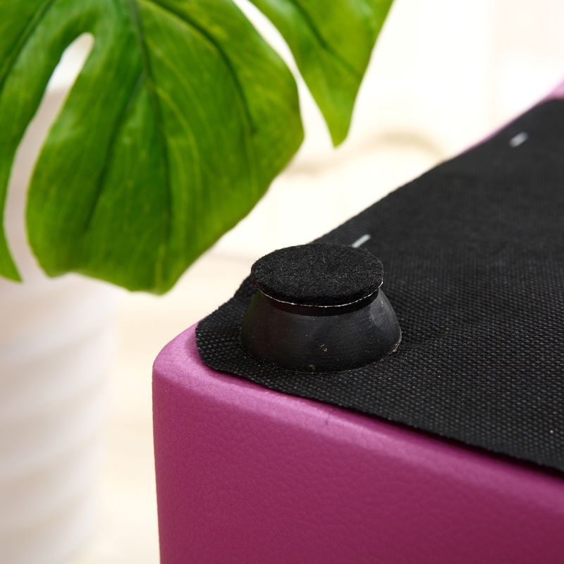 Purple Modern Pouf Leather Check Print Pouf for Drawing Room Clearhalo 'furn' 'furn_ottomans_poufs' 'Furniture' 'Living Room Furniture' 'Ottomans & Poufs' 'ottomans_poufs' 1200x1200_34e7a9eb-9045-4a6a-b8b0-56a3a0e2b8a5