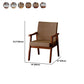 Mid-century Modern Rubberwood Solid Wood Frame Basic Four Leg Accent Armchair
