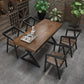 Industrial Dinner Room Dining Table Pine Solid Wood Rectangle Dining Table