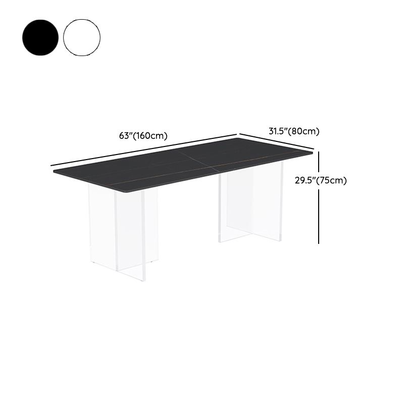 Modern Stone Top Dining Table Set 1/2/5 Pieces Dinette Set for Kitchen Clearhalo 'Dining Room Sets' 'Dining Tables & Seating' 'dining_room_set' 'furn' 'furn_dining_room_set' 'Furniture' 'Kitchen & Dining Furniture' 1200x1200_34e9c87d-2965-4b8d-be10-7c8afe67be41