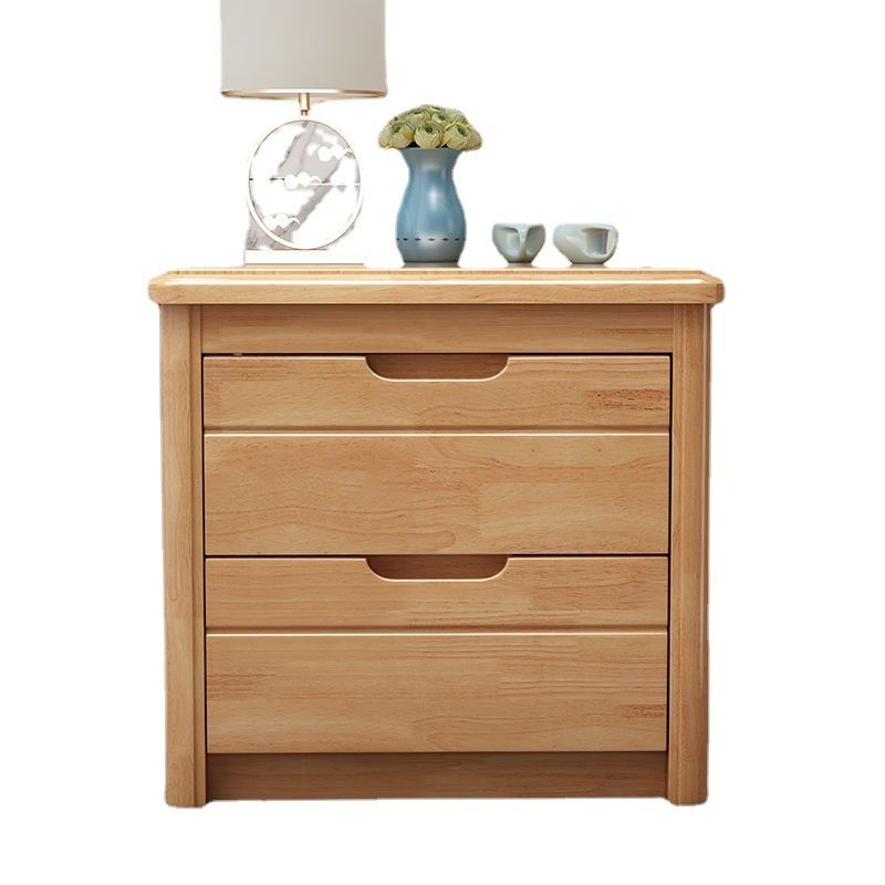 2 Schubladen traditioneller Akzenttisch Nachttisch antikes Finish -Bett Nachttisch