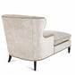 Chaise longue rembourrée de campagne française, chaise longue en micro-velours