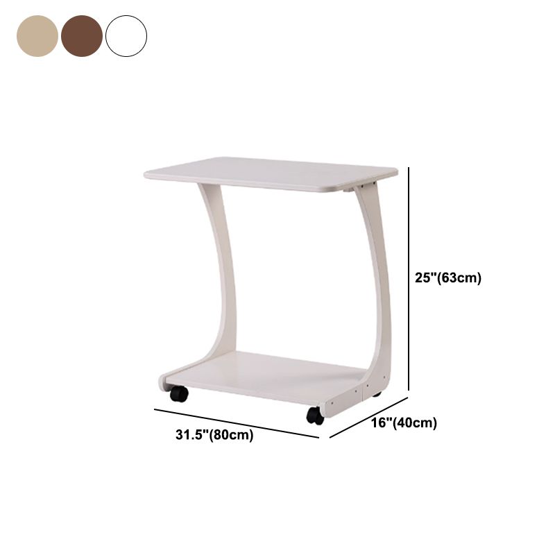 Nordic Style Cocktail Table Walnut/white/wood Rubber Wood Rectangular Coffee Table Clearhalo 'Coffee & Accent Tables' 'Coffee Tables' 'coffee_tables' 'Furniture' 'furniture_coffee_tables' 'Living Room Furniture' 1200x1200_34eca504-7540-4a55-ae99-544788ac7741