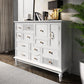 Cómoda tradicional de madera maciza con cajones, 14,04 pulgadas de ancho