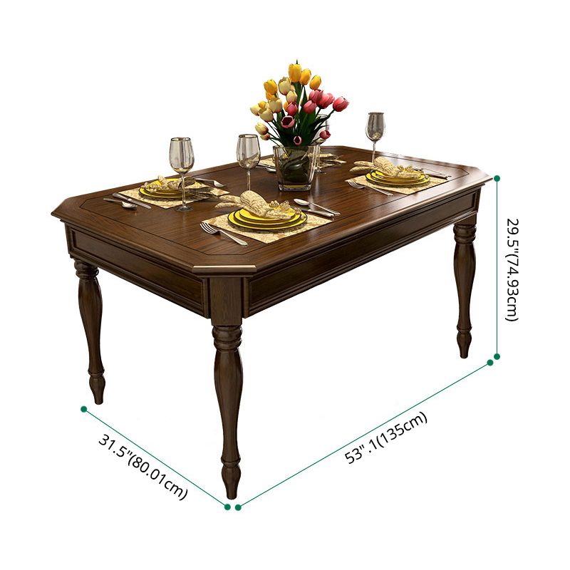 Wooden Dining Room Set Traditional Standard Height with Rectangle Top Dining Furniture Clearhalo 'Dining Room Sets' 'Dining Tables & Seating' 'dining_room_set' 'furn' 'furn_dining_room_set' 'Furniture' 'furniture_dining_room_set' 'Kitchen & Dining Furniture' 'kitchen&dining_furn' 'kitchen' 1200x1200_34ed602c-084c-4efd-b488-6b8af902cce7