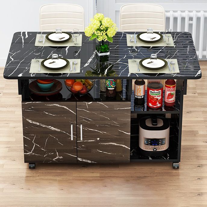 Manufactured Wood Contemporary Table Rectangular Wood Top Table with Drop Leaf Clearhalo ' dining_table' 'Dining Tables & Seating' 'Dining Tables' 'furn' 'furn_dining_table' 'Furniture' 'furniture_dining_table' 'Kitchen & Dining Furniture' 'kitchen&dining_furn' 'kitchen' 'kitchen_dining_table' 1200x1200_34ef7ec6-88fe-4a73-9929-b00cd52cda4f