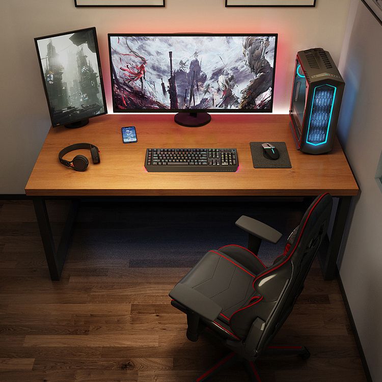 Rectangular Shaped Computer Desk Brown Writing Desk for Home Clearhalo 'furn' 'furn_office_desk' 'Furniture' 'Office Desks' 'Office Furniture' 'office_desk' 1200x1200_34f06dfe-604b-49c3-aa72-fdc198ac093d