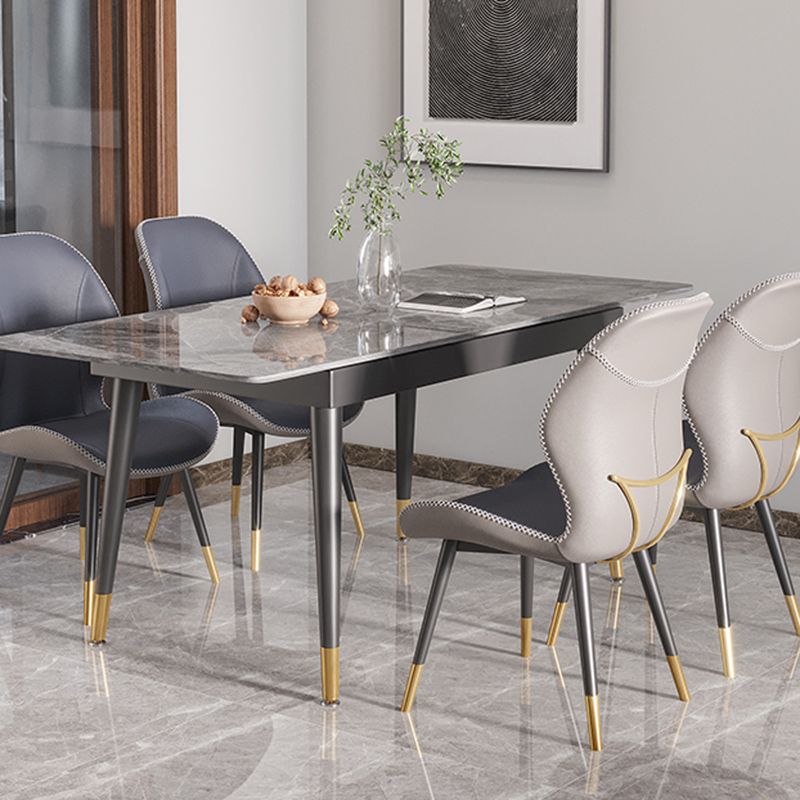 Scandinavian Style Wingback Side Chair Leather Dining Armless Chairs for Kitchen Clearhalo ' kitchen&dining_furn' 'Dining Chairs' 'Dining Tables & Seating' 'dining_chair' 'furn' 'furn_dining_chair' 'Furniture' 'furniture_dining_chair' 'Kitchen & Dining Furniture' 'kitchen' 1200x1200_34f07c96-7576-461f-b953-bf390d9bccd3