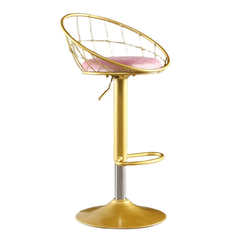 Glam Adjustable Counter Bar Stool Backrest Bar Stool with Footrest and Swivel Clearhalo 'Bar Furniture' 'Bar Stools' 'bar_stools' 'furn' 'furn_bar_stools' 'furniture_bar_stools' 'Kitchen & Dining Furniture' 'kitchen&dining_furn' 'kitchen' 'kitchen_furn' Furniture' 1200x1200_34f0c32f-9e24-48bb-a1c2-7d56c8ac23bb