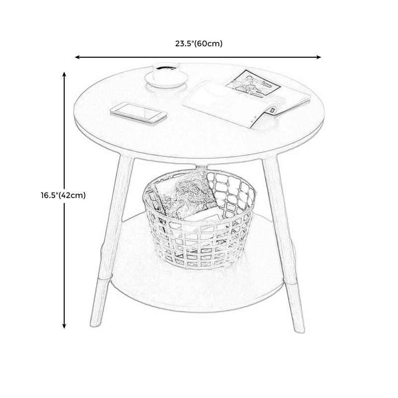 Skandinavischer runder Endtisch Holzstativsofa Beispeicher mit Lagerung