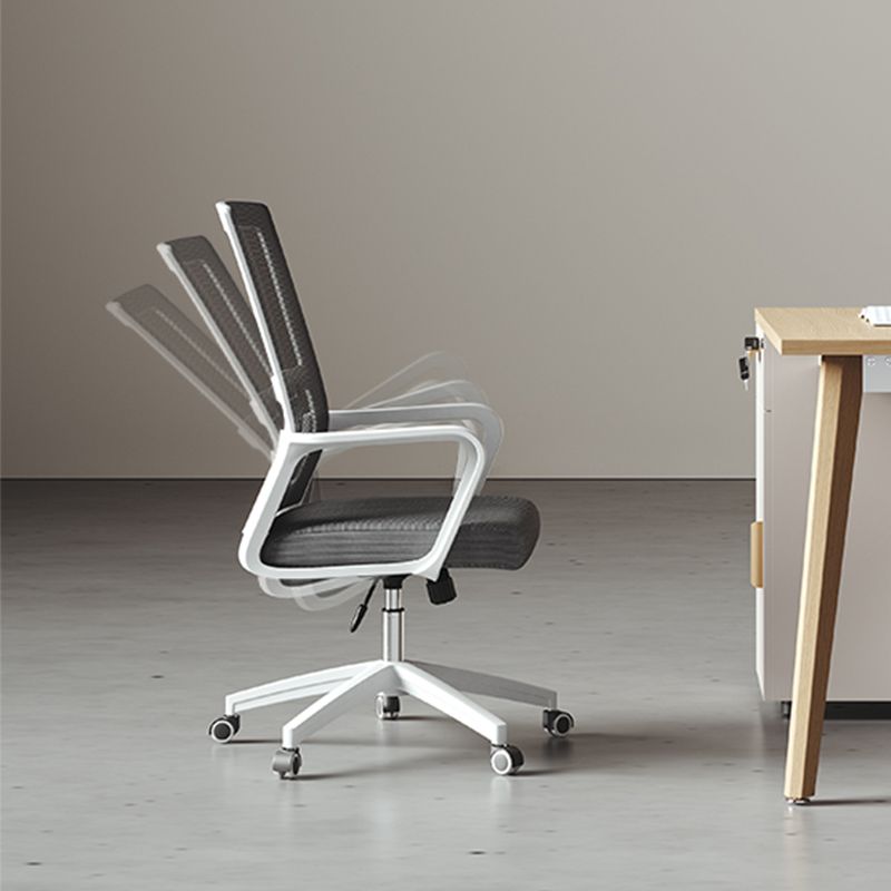 Modern Office Chair Fixed Arms Adjustable Seat Height Chair with Wheels Clearhalo 'furn' 'furn_office_chair' 'Furniture' 'Office Chairs' 'Office Furniture' 'office_chair' 1200x1200_34f561b4-1ce9-4617-8391-2ba76362a862