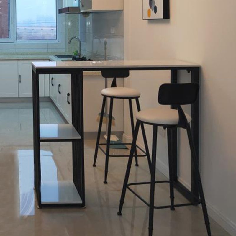 Ensemble de table de bar en pierre glamour 1/3 pièces Rectangle Counter Table Set pour intérieur