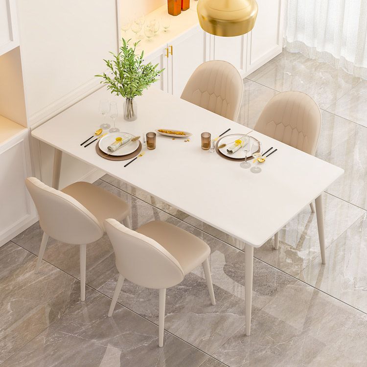 Rectangle Dining Table Contemporary 4 Legs Dining Site Table Clearhalo 'Dining Tables & Seating' 'Dining Tables' 'dining_table' 'furn' 'furn_dining_table' 'Furniture' 'Kitchen & Dining Furniture' 1200x1200_34f87149-bea7-44c6-a19b-98789f095aa9