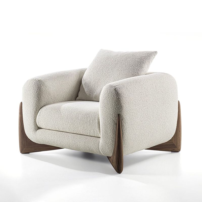 Sofá de estilo moderno hacia la espalda baja con colchoneta de esponja.