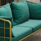 Golden Frame Pillow Back Sofa with Pillow Top Arm for Apartment