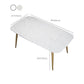 Glam 4 Legs Dining Table Stone Top Table with Metal Base for Dining Room Clearhalo 'Dining Tables & Seating' 'Dining Tables' 'dining_table' 'furn' 'furn_dining_table' 'Furniture' 'Kitchen & Dining Furniture' 1200x1200_34fa8dc2-4467-452e-b65a-b8f1a7a2f742