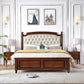 Mid-Century Modern Standard Bed Solid Wood Bed Pine Wood Nail Head Clearhalo 'Bedroom Furniture' 'Beds' 'furn' 'furn_beds' 'Furniture' 1200x1200_34faffea-d09a-4e3f-9ced-f480234513e6