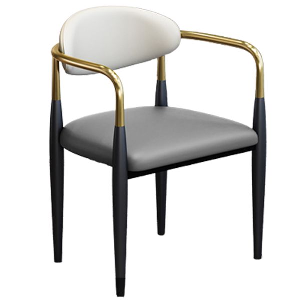 Modern Arm Chair Leather Open Back Dining Chair for Dining Room Clearhalo 'Dining Chairs' 'Dining Tables & Seating' 'dining_chair' 'furn' 'furn_dining_chair' 'Furniture' 'furniture_dining_chair' 'Kitchen & Dining Furniture' 1200x1200_34fb3d09-3be3-459d-8d50-bc37b0f41e2e