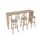 Set tavolo da bar moderno rettangolare Tavolo da bar in legno massello da 1/7 pezzi e sgabelli senza schienale