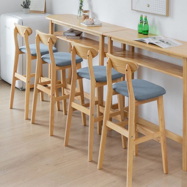 Scandinavian Footrest Solid Wood Bar Stool Low Back Home Stool Clearhalo 'Bar Furniture' 'Bar Stools' 'bar_stools' 'furn' 'furn_bar_stools' 'Furniture' 'furniture_bar_stools' 'Kitchen & Dining Furniture' 1200x1200_34fd2387-a00b-4fdf-af40-efab1f9aaed0
