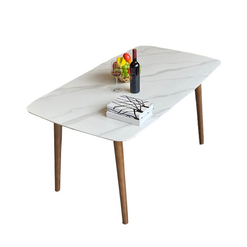 Rectangle Dining Table Set 1/2/5/6/7 Pieces Modern Dinette Set with Wooden Frame