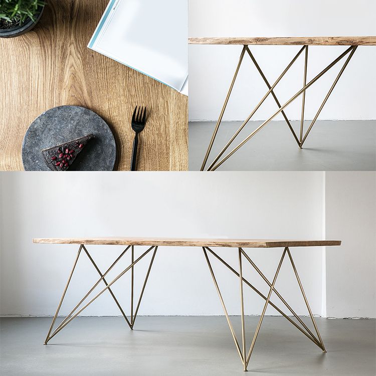 Rectangle Shape Glam Dining Table Solid Wood Fixed Table for Restaurant Clearhalo ' dining_table' 'Dining Tables & Seating' 'Dining Tables' 'furn' 'furn_dining_table' 'Furniture' 'furniture_dining_table' 'Kitchen & Dining Furniture' 'kitchen&dining_furn' 'kitchen' 'kitchen_dining_table' 1200x1200_34fde313-f245-4d9c-b5b6-97bb664ad225