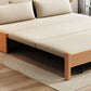 Contemporary Foldable Futon Sleeper Solid Wood Futon Sleeper Sofa with Storage