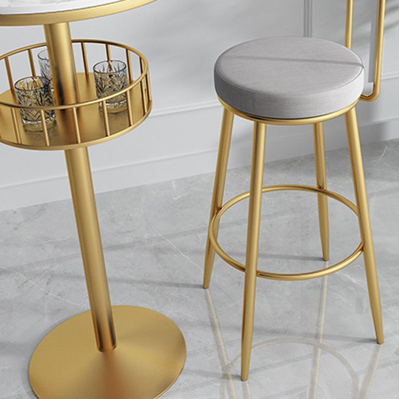 Scandinavian Metal Barstool Fabric Counter Stool in Matte Finish Clearhalo 'Bar Furniture' 'Bar Stools' 'bar_stools' 'furn' 'furn_bar_stools' 'Furniture' 'Kitchen & Dining Furniture' 1200x1200_34fecd97-b47b-4679-9a92-c0579a56485d