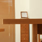 Modern Pine Wood Dining Table with Double Pedestal Base Table for Dining Room