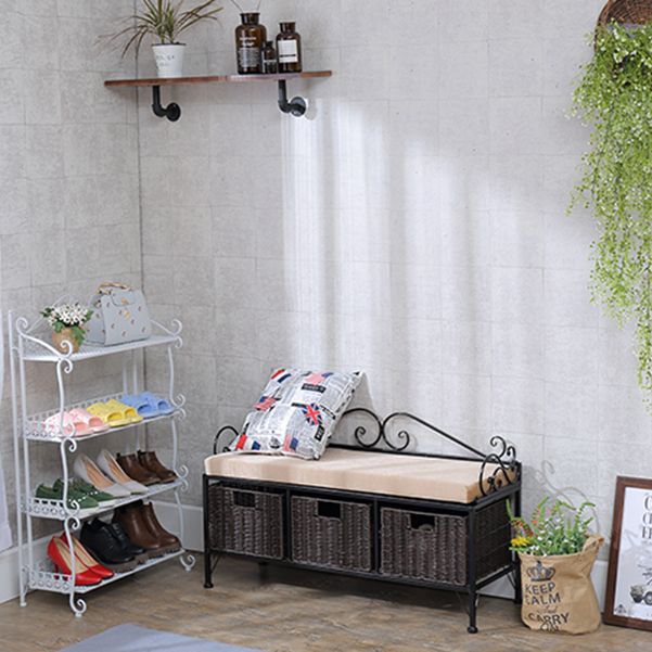 Rectangle 13.8" Wide Entryway Bench Traditional Upholstered Seating Bench with Cushioned Clearhalo 'Benches' 'Chairs & Seating' 'furn' 'furn_benches' 'Furniture' 'Living Room Furniture' 1200x1200_34ffe216-36cf-44d9-b029-ad35dbdc28b9