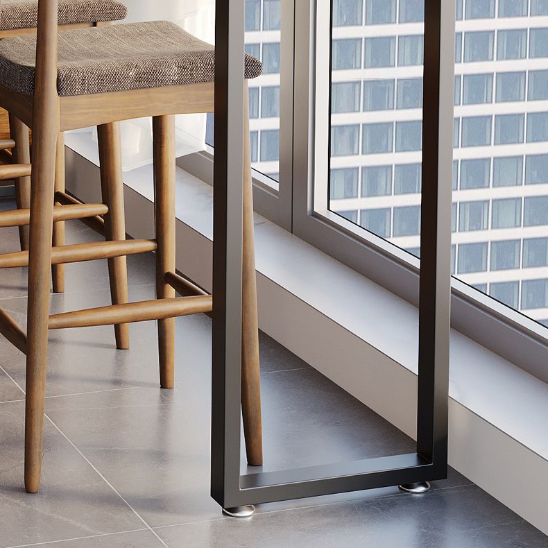 Modern Rectangle Wood Bar Table Metal Base for Milk Tea Shop Clearhalo 'Bar Furniture' 'Bar Tables' 'bar_tables' 'furn' 'furn_bar_tables' 'Furniture' 'Kitchen & Dining Furniture' 1200x1200_35007472-100b-470e-b1e1-3f6cde76d224