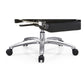 Fauteuil contemporain à bras fixes, mécanisme d'inclinaison, chaise de bureau noire