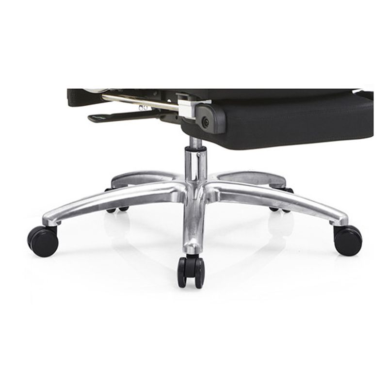 Fauteuil contemporain à bras fixes, mécanisme d'inclinaison, chaise de bureau noire