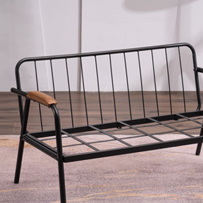 正方形のアームソファ24.40 "幅2人乗りのソファとリビングルームのためのゆるい背中