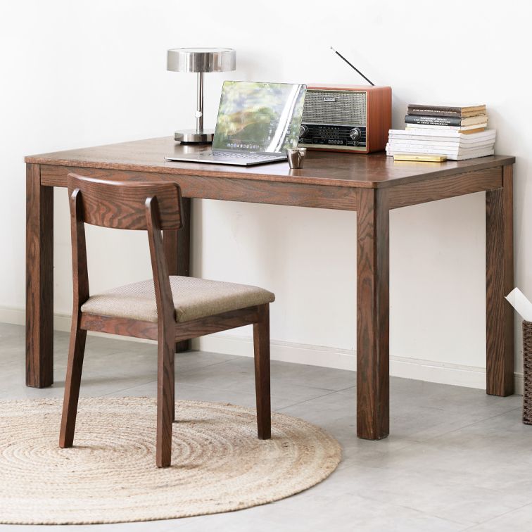Contemporary Rectangle Dining Table Oak Solid Wood Table with 4 Legs for Kitchen Dinner Dining Room Clearhalo ' dining_table' 'Dining Tables & Seating' 'Dining Tables' 'furn' 'furn_dining_table' 'Furniture' 'furniture_dining_table' 'Kitchen & Dining Furniture' 'kitchen&dining_furn' 'kitchen' 'kitchen_dining_table' 1200x1200_35023fc8-c44a-4334-ad0d-8397b518d26a
