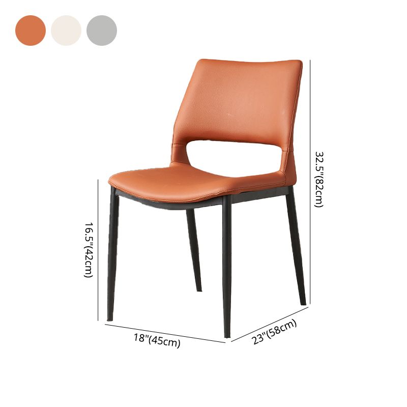 Modern Leather Restaurant Side Chair Matte Finish Open Back Dining Chair (Set of 2) Clearhalo ' kitchen&dining_furn' 'Dining Chairs' 'Dining Tables & Seating' 'dining_chair' 'furn' 'furn_dining_chair' 'Furniture' 'furniture_dining_chair' 'Kitchen & Dining Furniture' 'kitchen' 1200x1200_3502ce8a-6c5b-4b97-912c-8e19f961c9d4