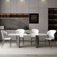 Industrial Sintered Stone Top Table Rectangle Table with Double Pedestal Clearhalo 'Dining Tables & Seating' 'Dining Tables' 'dining_table' 'furn' 'furn_dining_table' 'Furniture' 'Kitchen & Dining Furniture' 1200x1200_35047e89-a90d-47e5-a01d-b5a4c5ebf357