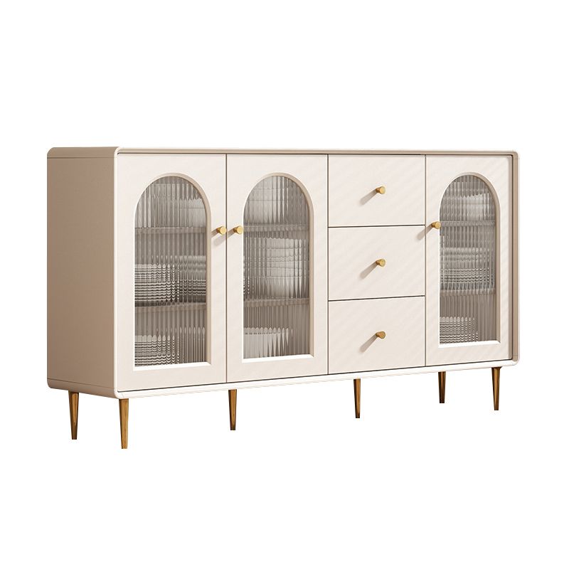 Portes en verre du buffet moderne Boères en bois avec tiroirs et armoires